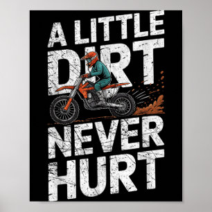 Poster Camisa engraçada de moto de terra para meninos e h