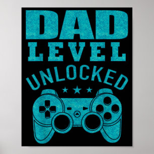 Poster Camisa engraçada de novo pai Camisa nível de pai d