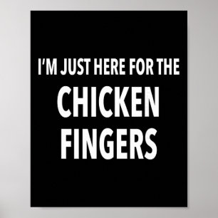 Poster Camisa engraçada de presente de dedo de frango