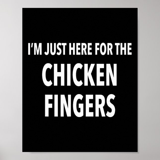 Poster Camisa engraçada de presente de dedo de frango (Frente)