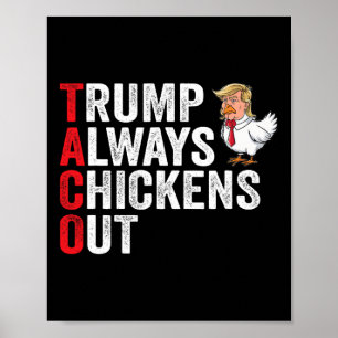 Poster Camisa engraçada de taco Trump Tee Trump sempre fr