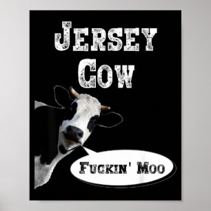 Poster Camisa engraçada de vaca amante de vaca de Nova Je