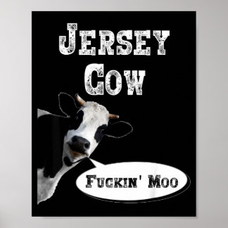 Poster Camisa engraçada de vaca amante de vaca de Nova Je