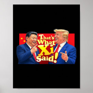 Poster Camisa engraçada de Xi e Trump rindo - É o que ela