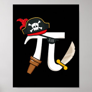 Poster Camisa engraçada do Dia do Pi de pirata da taxa Pi