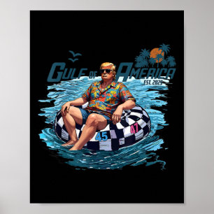 Poster Camisa Engraçada Do Golfo Dos Eua América No Leste