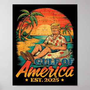 Poster Camisa Engraçada Do Golfo Dos Eua América No Leste