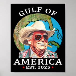 Poster Camisa Engraçada Do Golfo Dos Eua América No Leste
