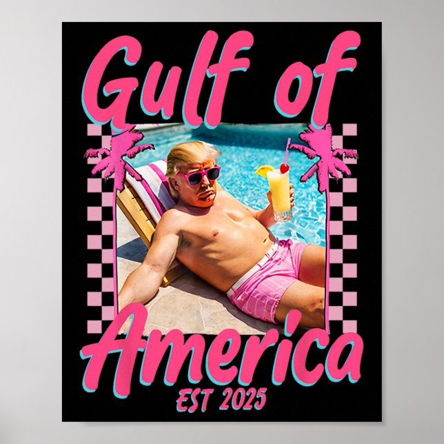 Poster Camisa Engraçada Do Golfo Dos Eua América No Leste (Frente)