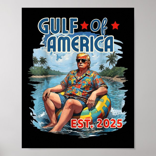Poster Camisa Engraçada Do Golfo Dos Eua América No Leste (Frente)