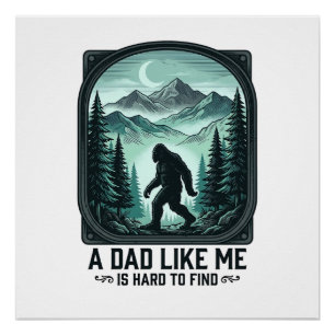 Póster Camisa engraçada do pai do Pé Grande vintage D