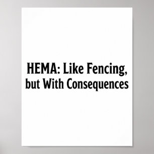 Poster Camisa engraçada Hema - Como esgrima, mas com cons