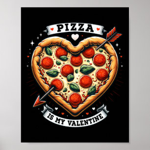 Poster Camisa engraçada Pizza é meu namorado Pizza Lover