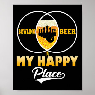 Poster Camisa engraçada presente perfeito cerveja boliche