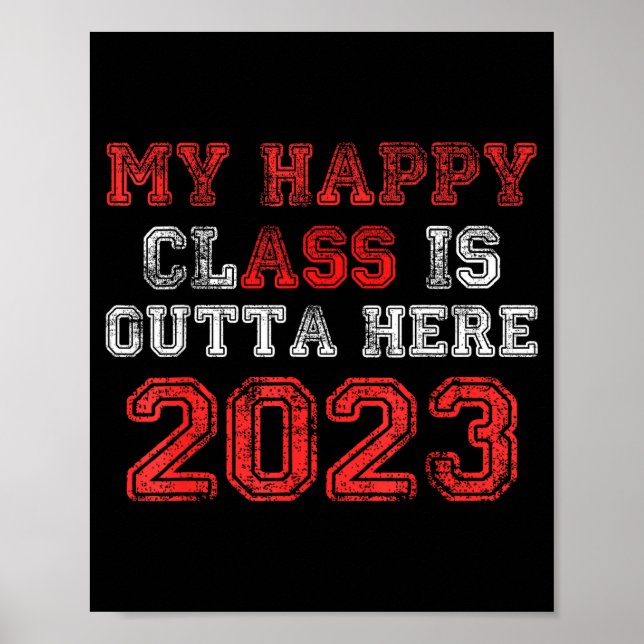 Poster Camisa engraçada turma feliz acabou 2023 (Frente)