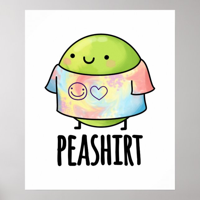 Poster Camisa Engraçada Veggie Pea TShirt Pun (Frente)