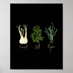 Poster Camisa Ervas Sutis Funcho Dill Tomilho Anti Trump 