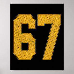 Poster Camisa Esportiva de Time Uniforme Numerado 67 Núme