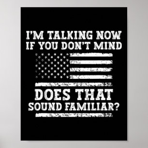 Poster Camisa Estou Falando Agora Trump Kamala Debate Eng