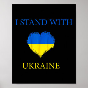Poster Camisa Eu Apoio a Ucrânia Bandeira Ucraniana Apoio