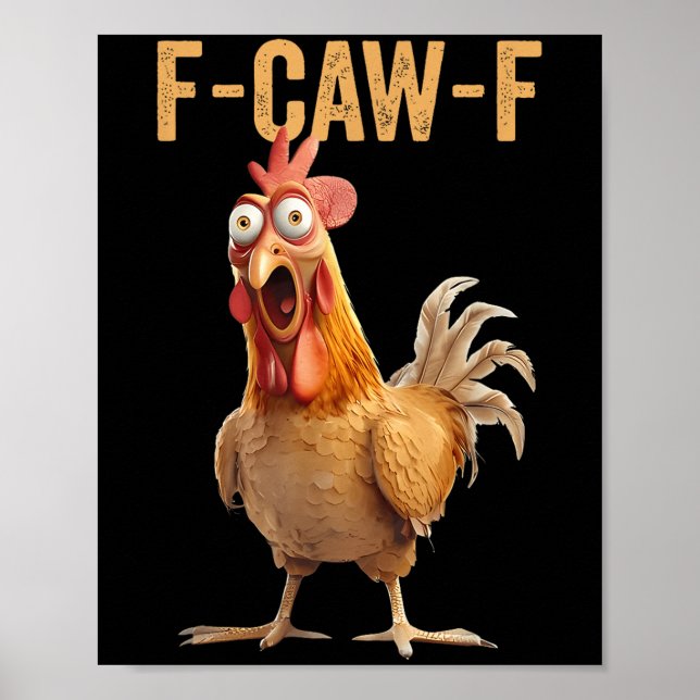 Poster Camisa F-caw-f de Humor de Frango - Cota Inadequad (Frente)