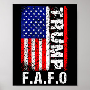 Poster Camisa Fafo Trump Presidente 47 Trump Fafo Ame Div