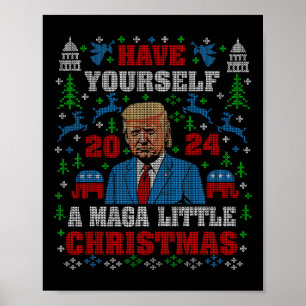 Poster Camisa Feia de Natal Mega Pouco Divertida Trump 20