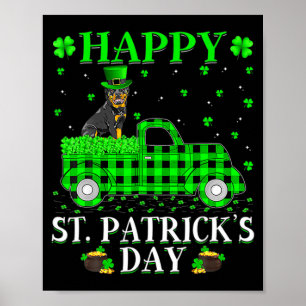 Poster Camisa Feliz Dia de São Patrício e Trevo