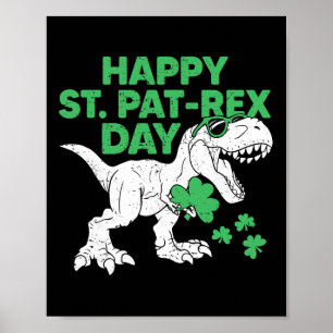 Poster Camisa Feliz Dia St Pat Rex Camisa St Patricks Din