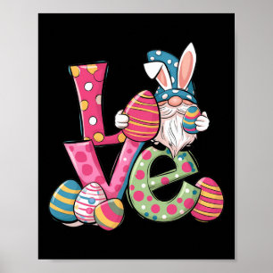 Poster Camisa Feliz Páscoa Gnome Dia de Páscoa Amor Homen
