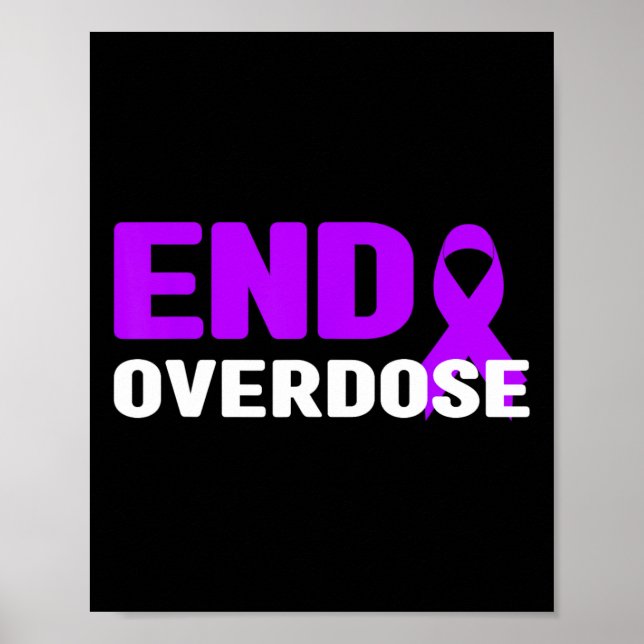 Poster Camisa Fim do Overdose - Conscientização sobre Dep (Frente)