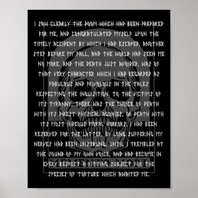 Poster Camisa Gótico Edgar Allan Poe Memento (Frente)