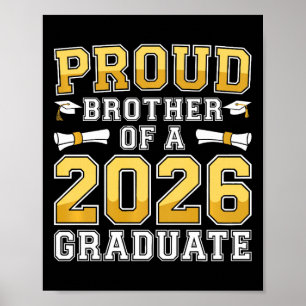 Poster Camisa Irmão Orgulhoso De Um Graduado Em 2026 Cl 2