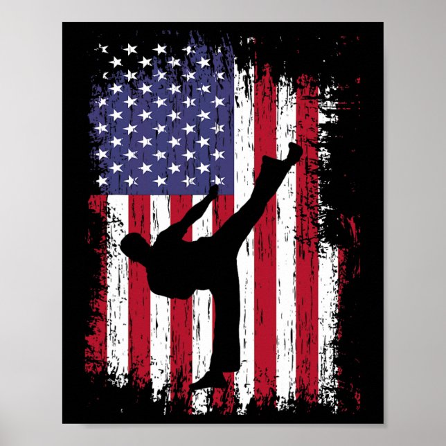 Poster Camisa Karate - Taekwondo engraçado (Frente)