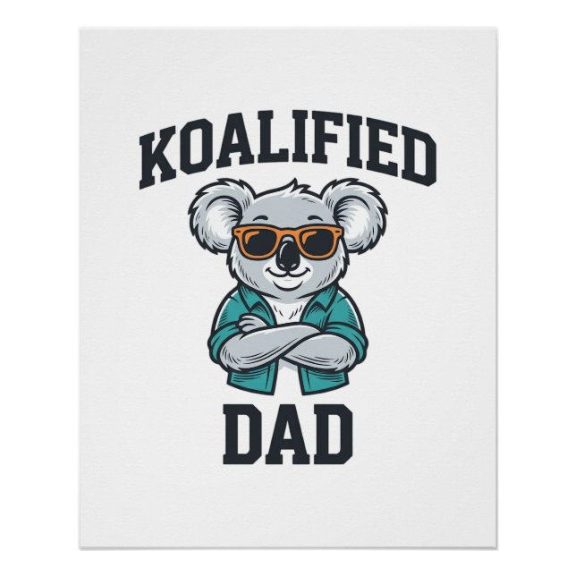 Póster Camisa Koalificado Pai Design de Koala Fofo_1 (Frente)