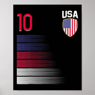 Poster Camisa Ll Bandeira Usa Soccer