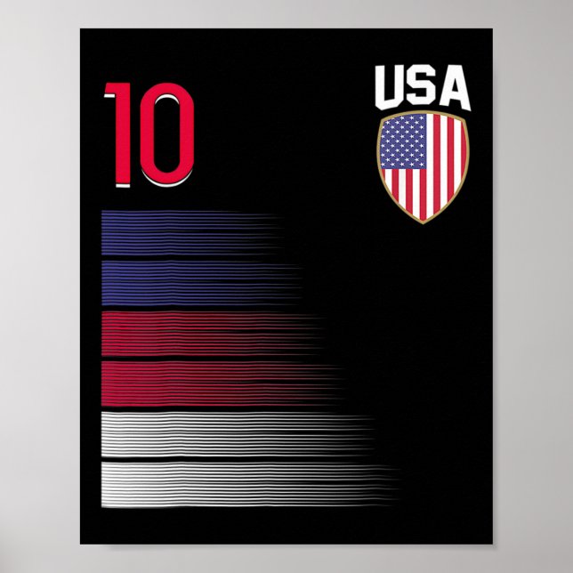 Poster Camisa Ll Bandeira Usa Soccer  (Frente)