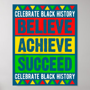 Poster Camisa Mês da História Negra Acredite Alcance