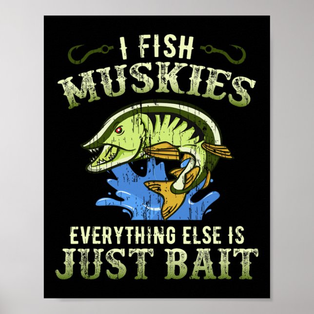 Poster Camisa Musky Fish Gift Idea Muskie (Frente)