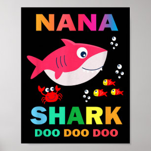 Poster Camisa Nana Shark, Presente do Dia dos Pais da Esp