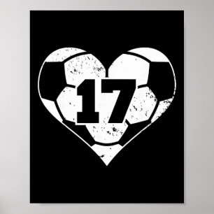 Poster Camisa Número 17 Futebol Camisa engraçada de futeb
