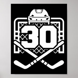 Poster Camisa Número 30 de Hóquei Jogador de Hóquei Diver
