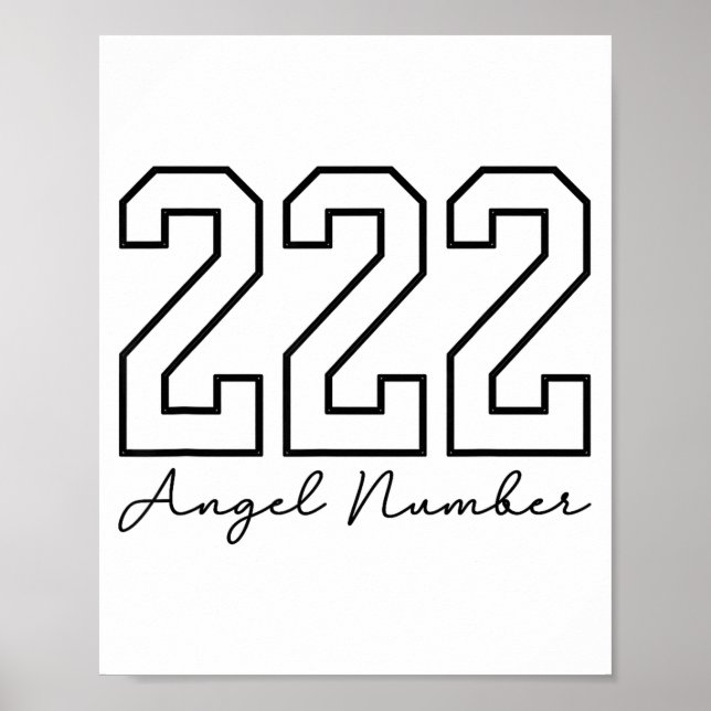 Poster Camisa Número do Anjo 222 Numerologia Espiritualid (Frente)
