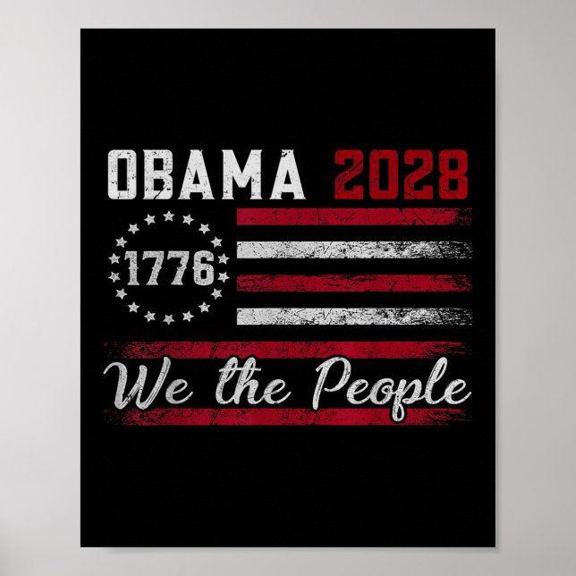 Poster Camisa Obama 2028 Obama Para Presidente  (Frente)