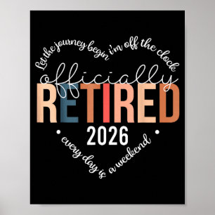 Poster Camisa Oficialmente Aposentada 2025 Coração Para M