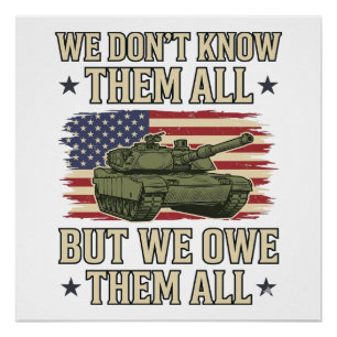 Póster Camisa Patriótica do Tanque da Memória Militar Des