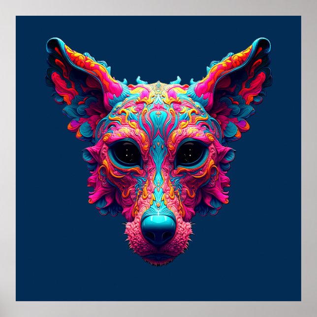 Poster Camisa Psychedelic Best Friend - Design de Cachorr (Frente)