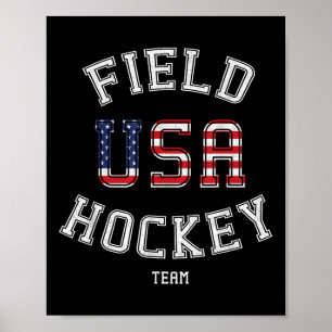 Poster Camisa Regalo Jogador Hóquei Campo Bandeira Americ
