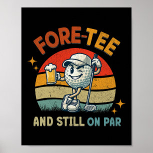 Poster Camisa Retro Fore Golfe Aniversário 40 Anos