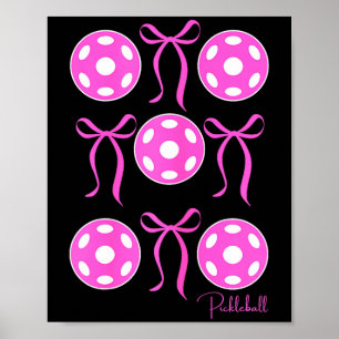 Poster Camisa rosa preppy de pickleball que as garotas ad